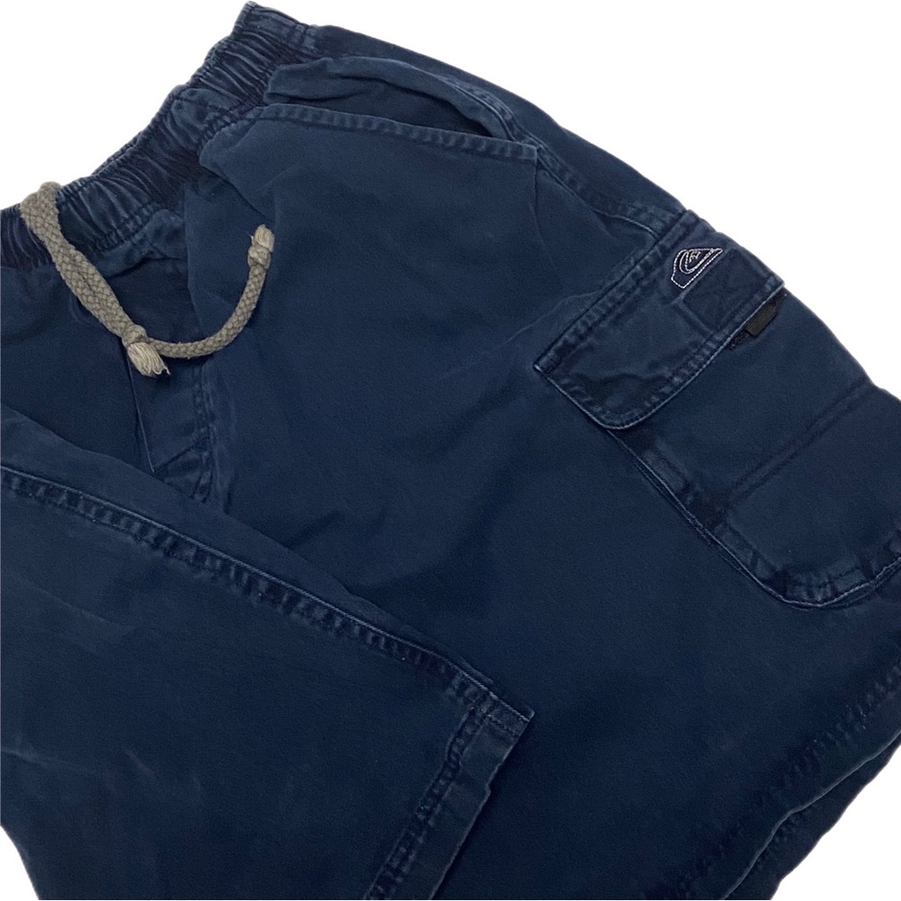 Vintage Quicksilver Stretch Waist Shorts Navy Drawstrings Medium